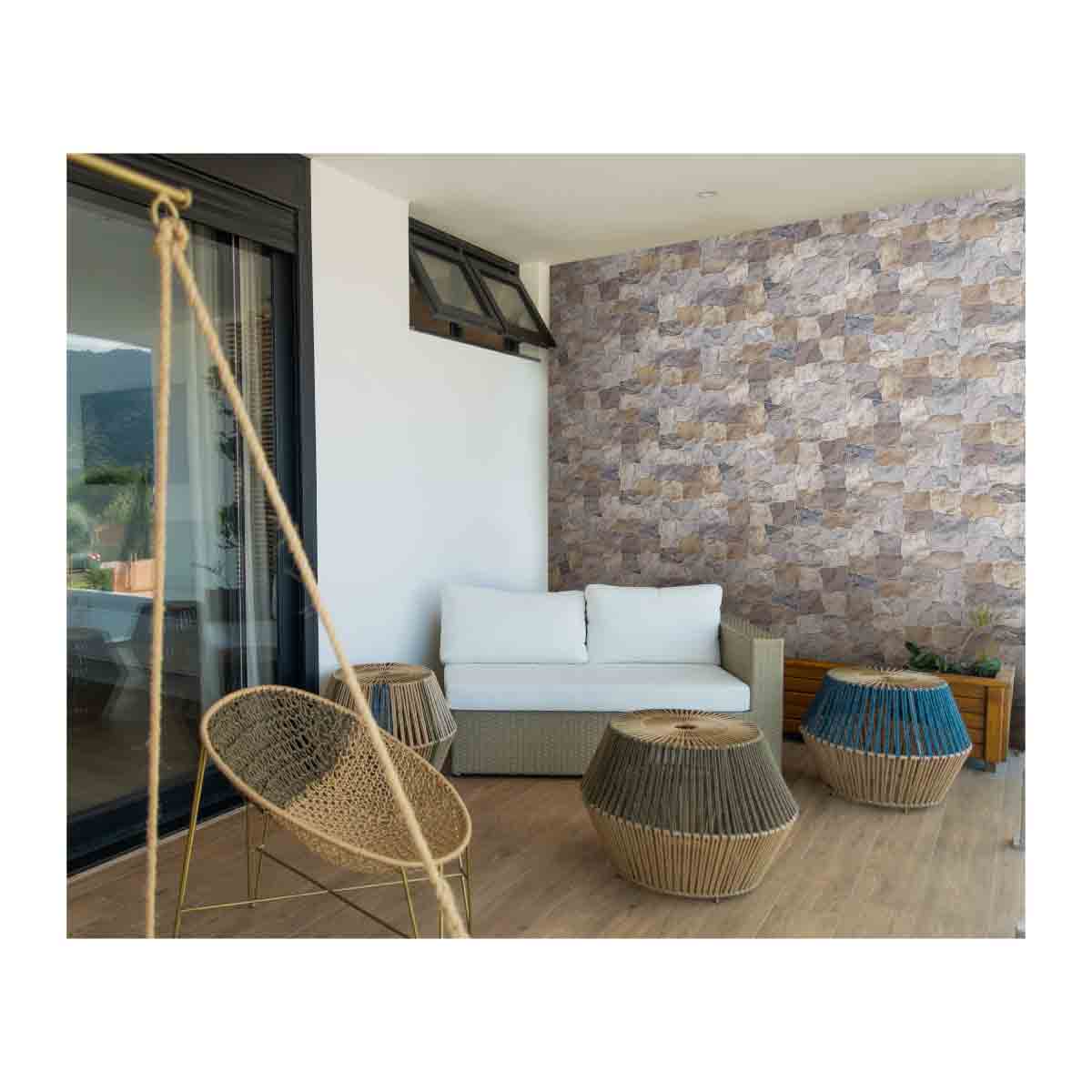 Fachaleta Margarita Mate Multicolor Caras Diferenciadas 23.9 x 42 - Imagen 2