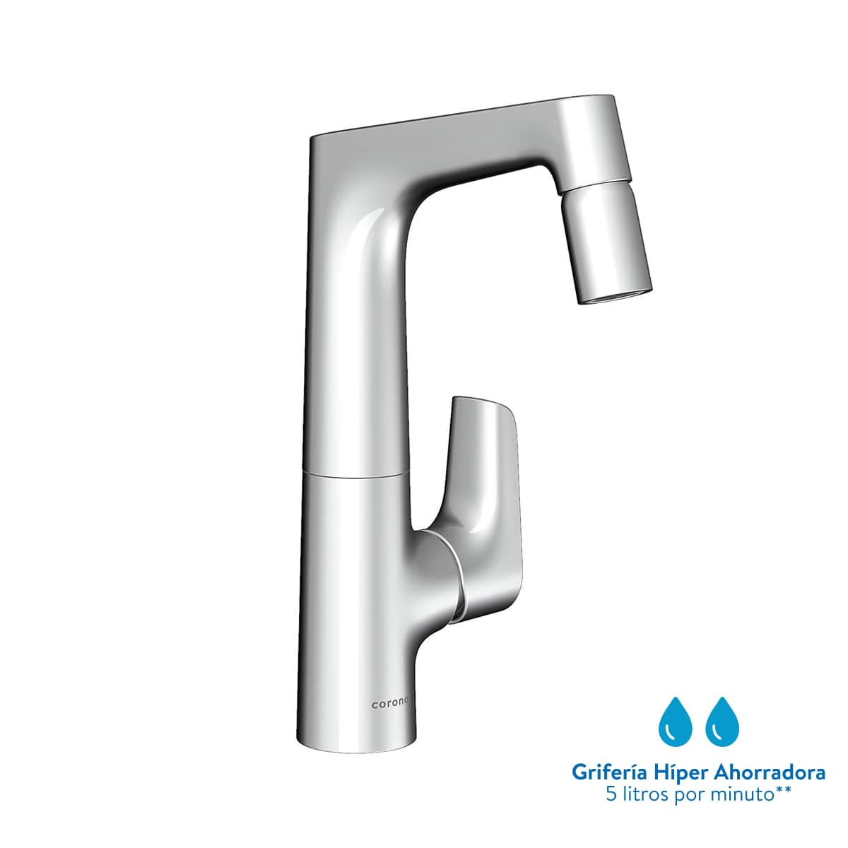 Grifería Ultra Ahorradora Lavaplatos Monocontrol Cascade Cromo