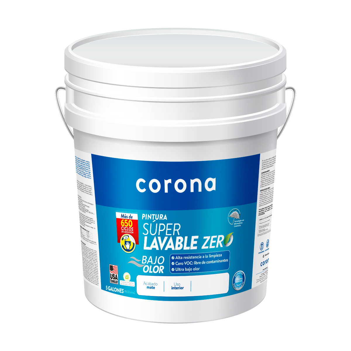 Pintura Super Lavable Zero 5 Galones